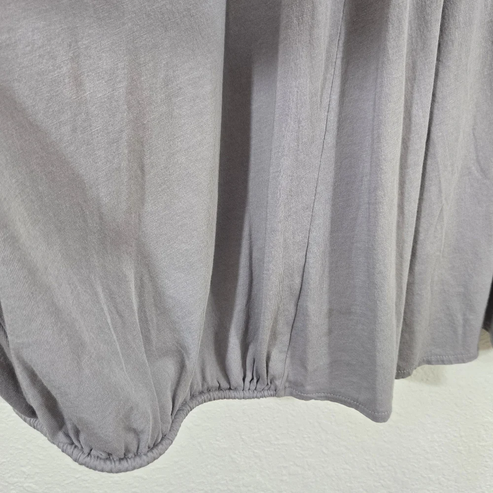 Garnet Hill Light Gray Flowing Maxi Skirt w/Pockets Boho Prairie Cottagecore, L - Picture 4 of 7